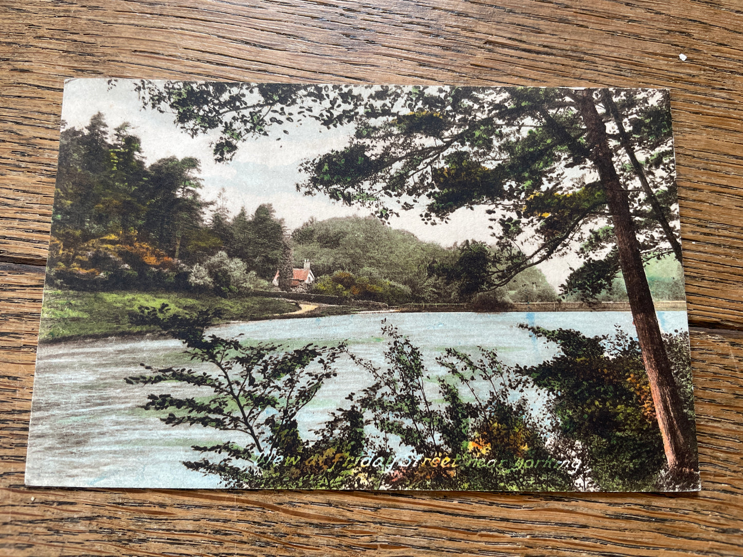 Friday Street - Vintage Frith's Colourised Postcard of "View of Friday Street near Dorking"
