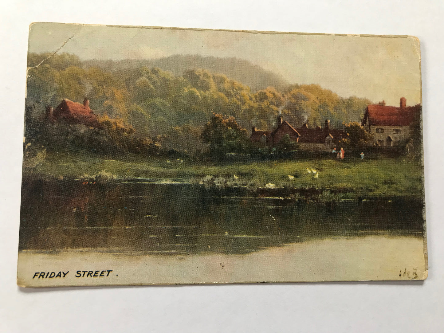 Friday Street - Vintage Eyre & Spottiswoode's Woodbury Series Colourised Postcard
