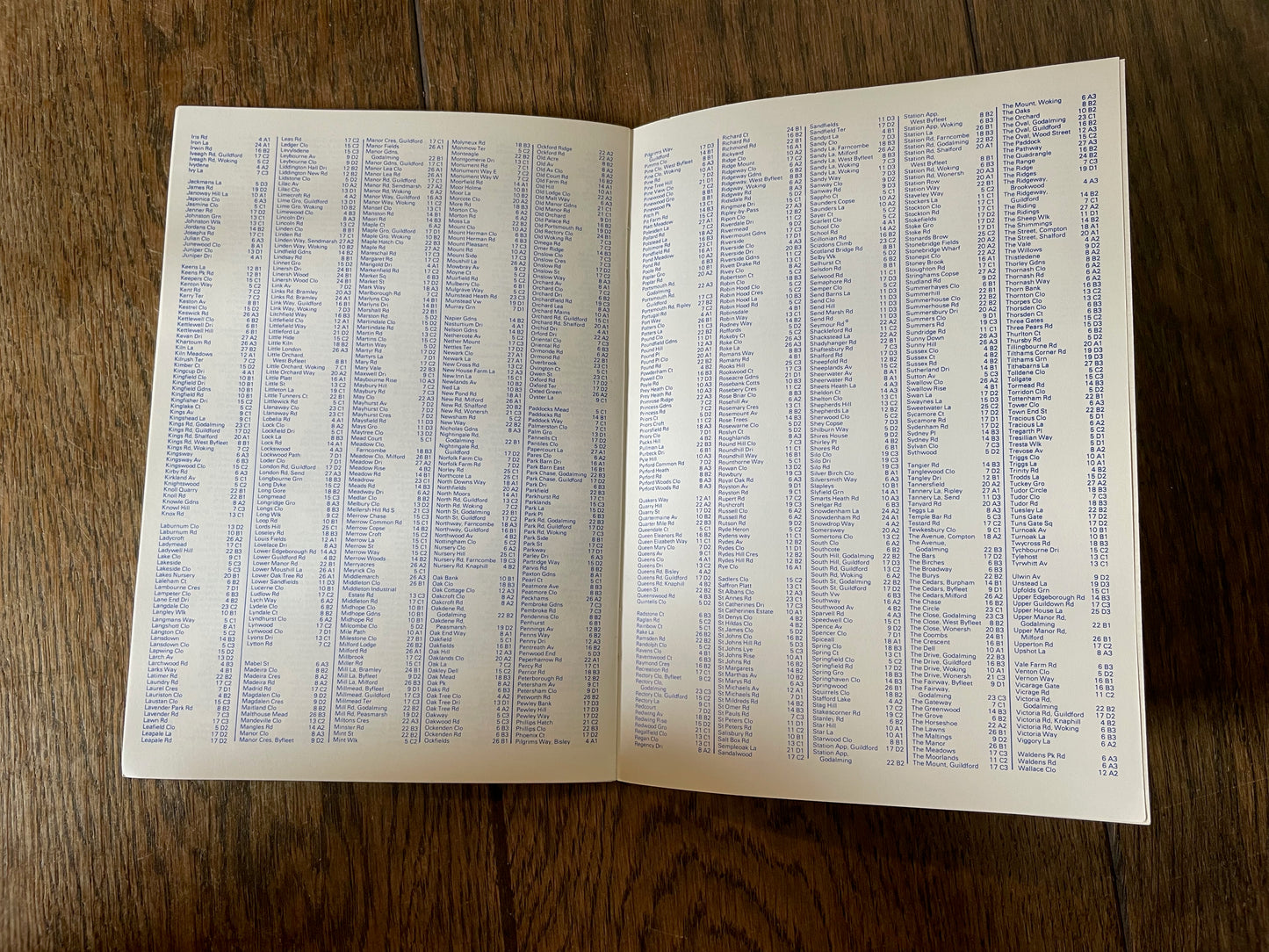 Estate Publications Red Book Map of Guildford and Woking