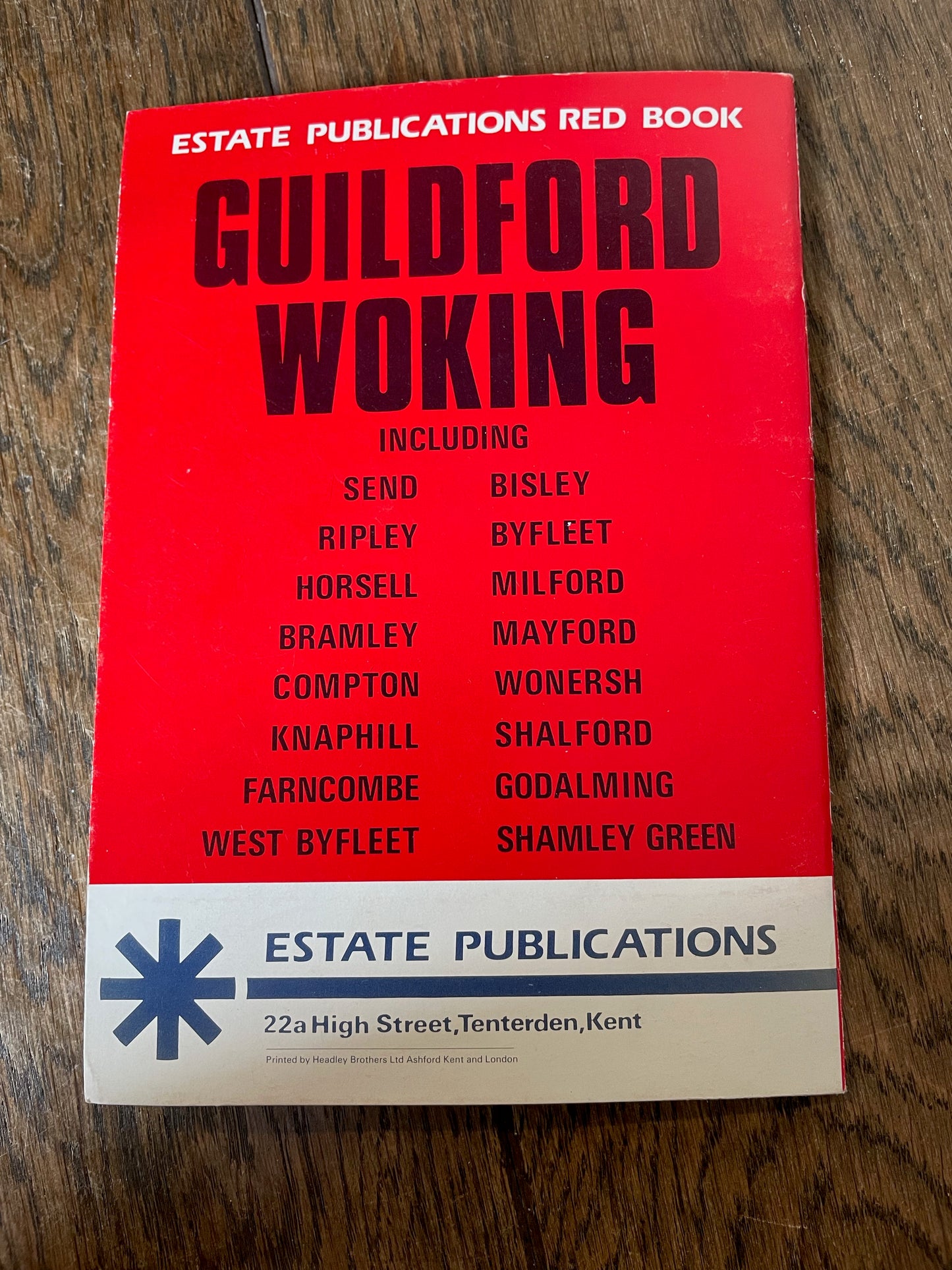 Estate Publications Red Book Map of Guildford and Woking