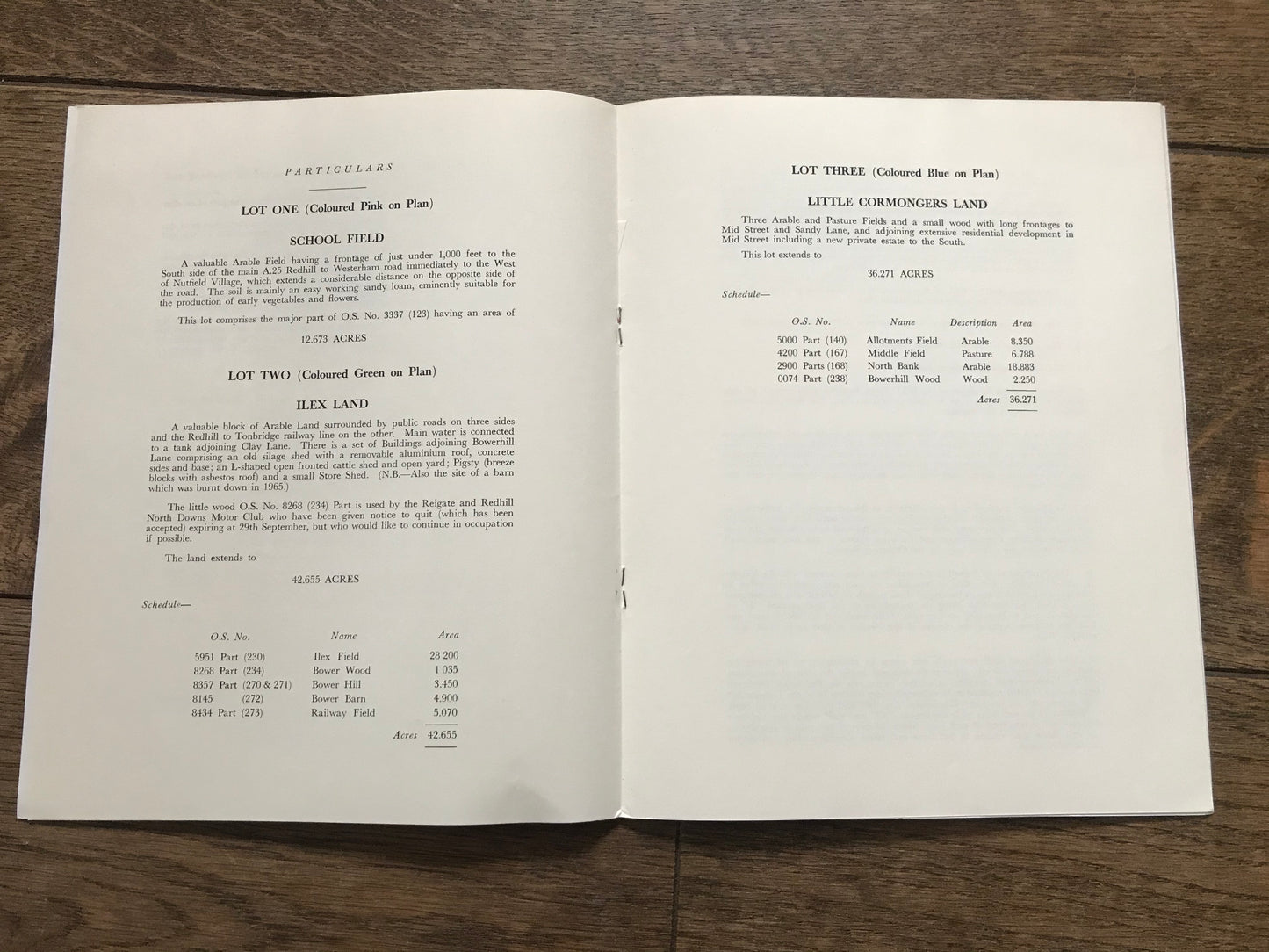 Nutfield, Surrey, 1970 Auction
