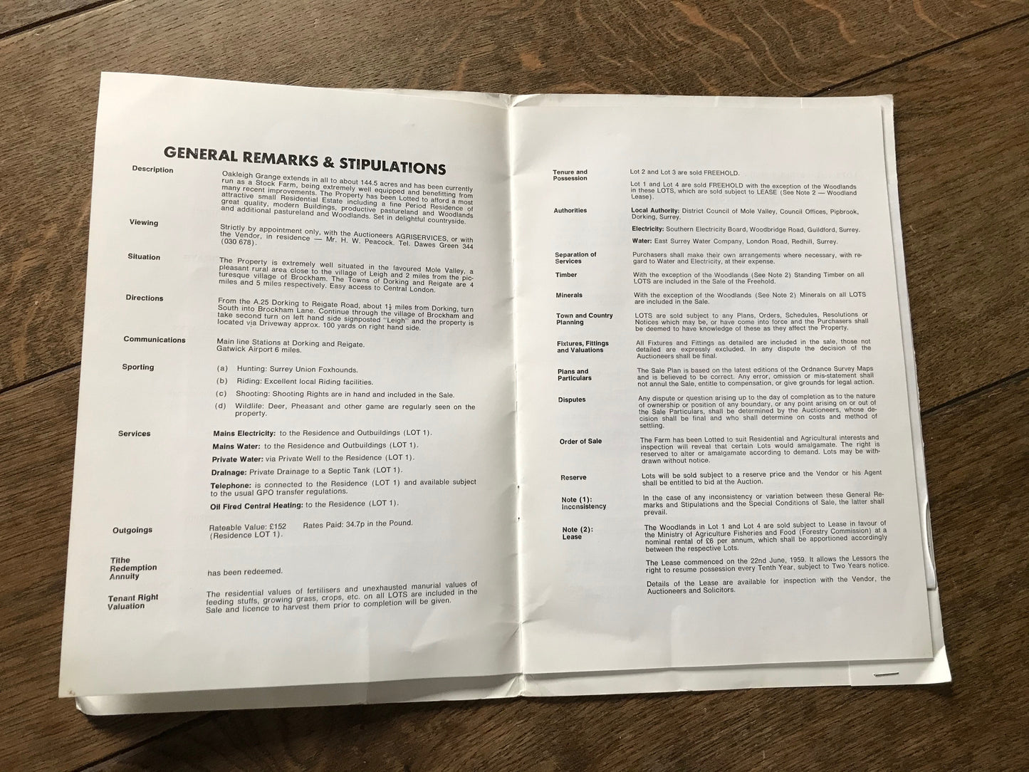 Oakleigh Grange, Leigh - 1976 Sales Particulars