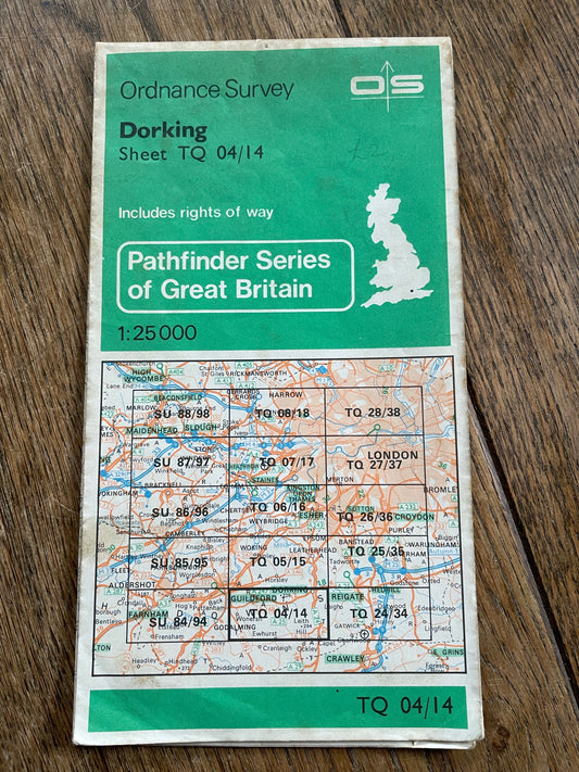 Ordnance Survey Map of Dorking