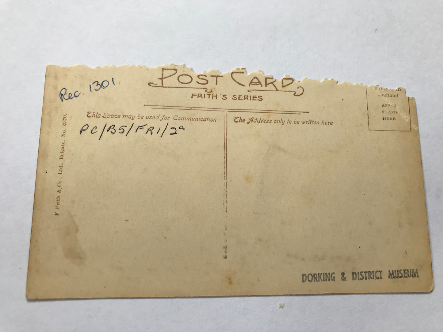 Friday Street - Vintage Postcard of Stephen Langton Birthplace (Damaged)