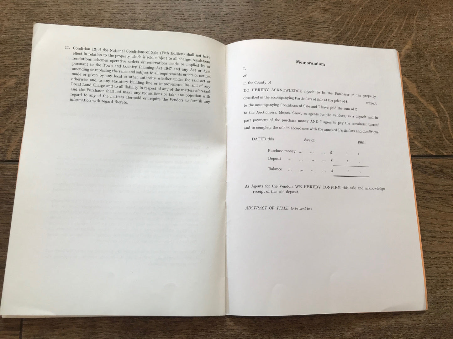 The Garden House, Westcott, Surrey 1964 Sales Particulars