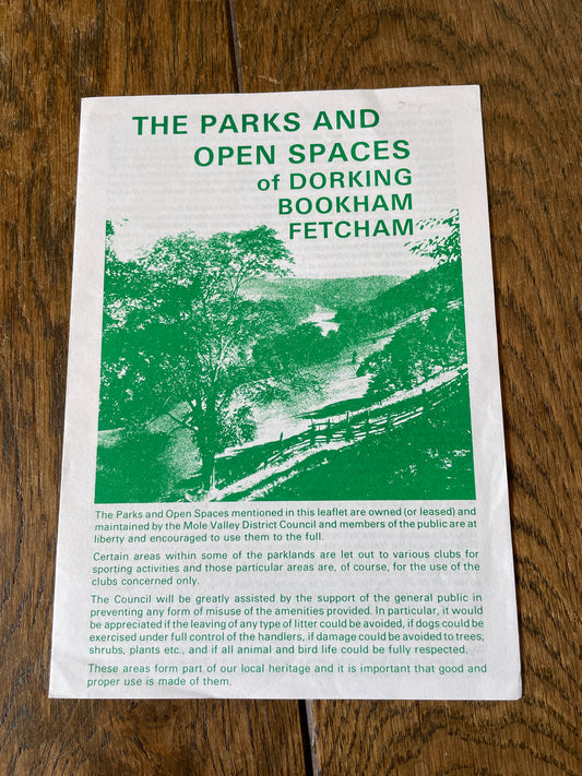 Parks and Open Spaces of Dorking, Bookham, Fetcham Leaflet