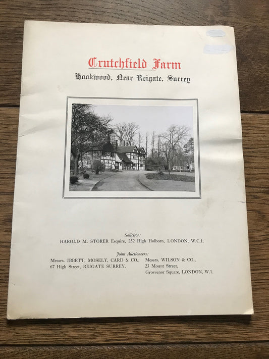 Crutchfield Farm, Hookwood  1964 Sales Particulars