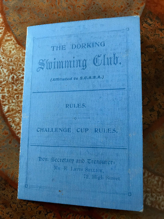The Dorking Swimming Club - Challenge Cup Rules