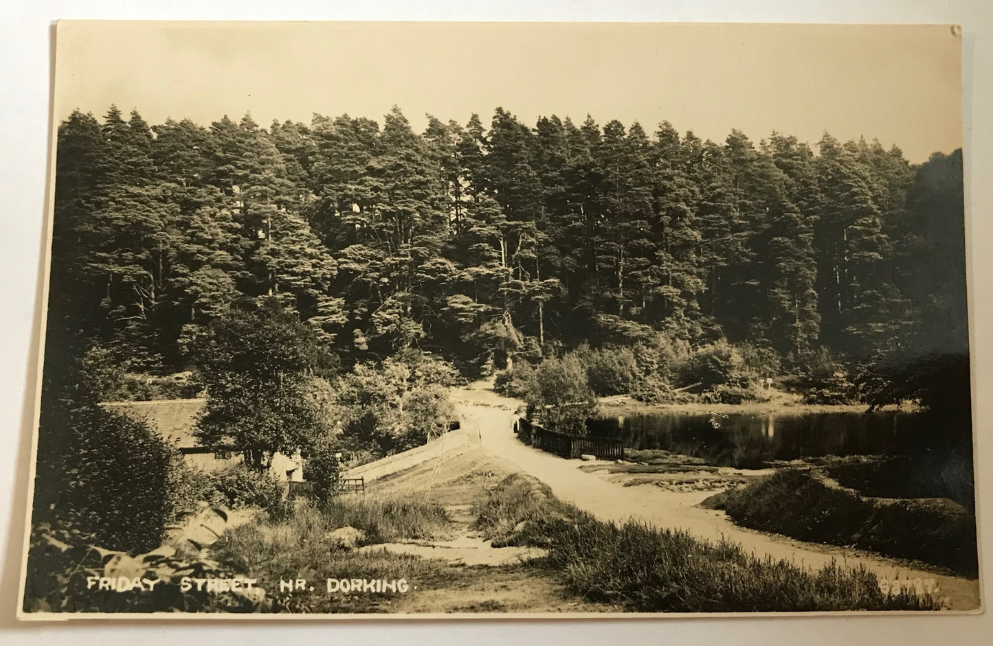 Vintage Photochrom Postcard Friday Street - Surrey