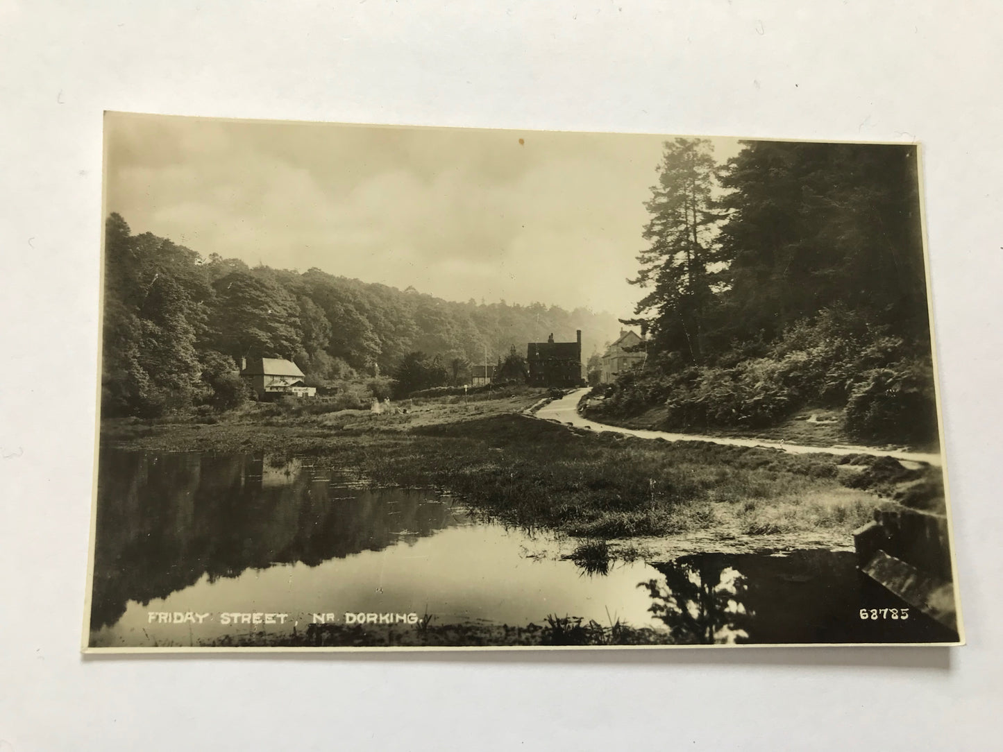 Vintage Photochrom Postcard of Friday Street - Surrey