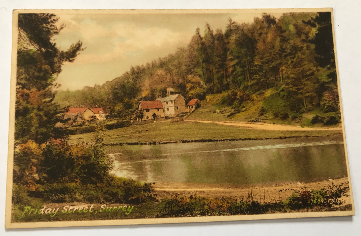 Vintage Friths Colour Postcard of Friday Street - Surrey