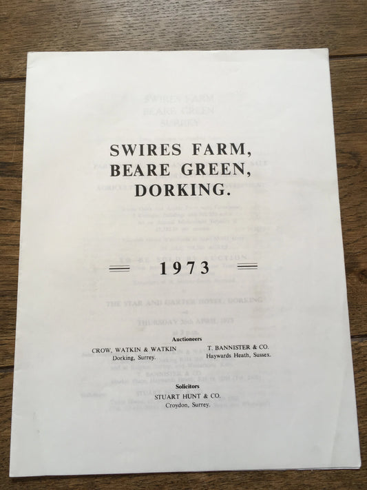 Swires Farm, Beare Green, Dorking 1973 Sales Particulars