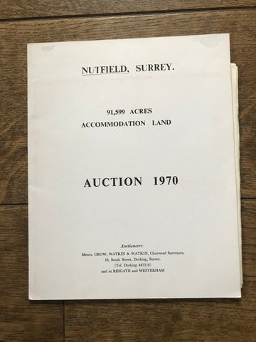 Nutfield, Surrey, 1970 Auction