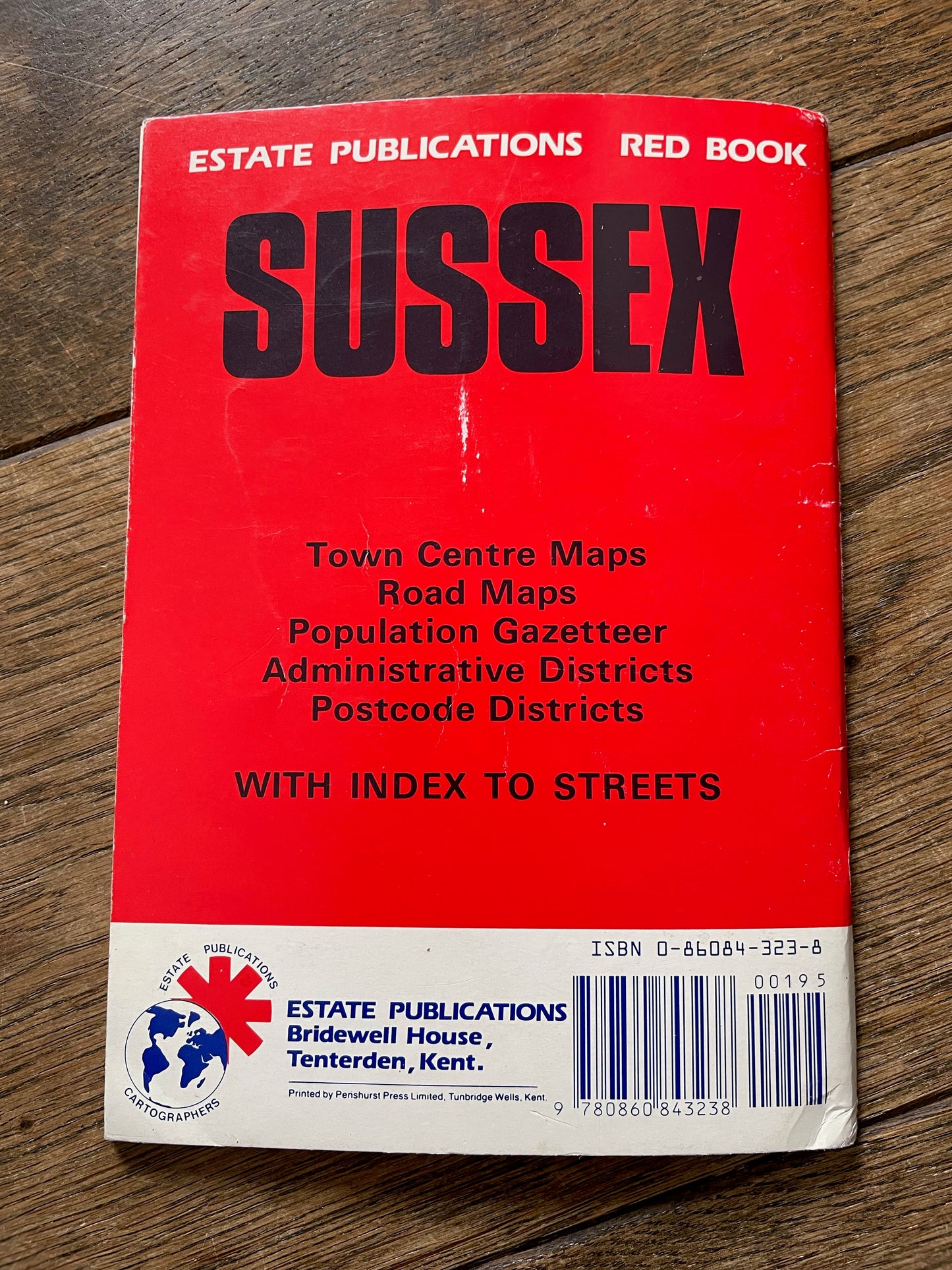 Estate Publications Red Book Map of Sussex