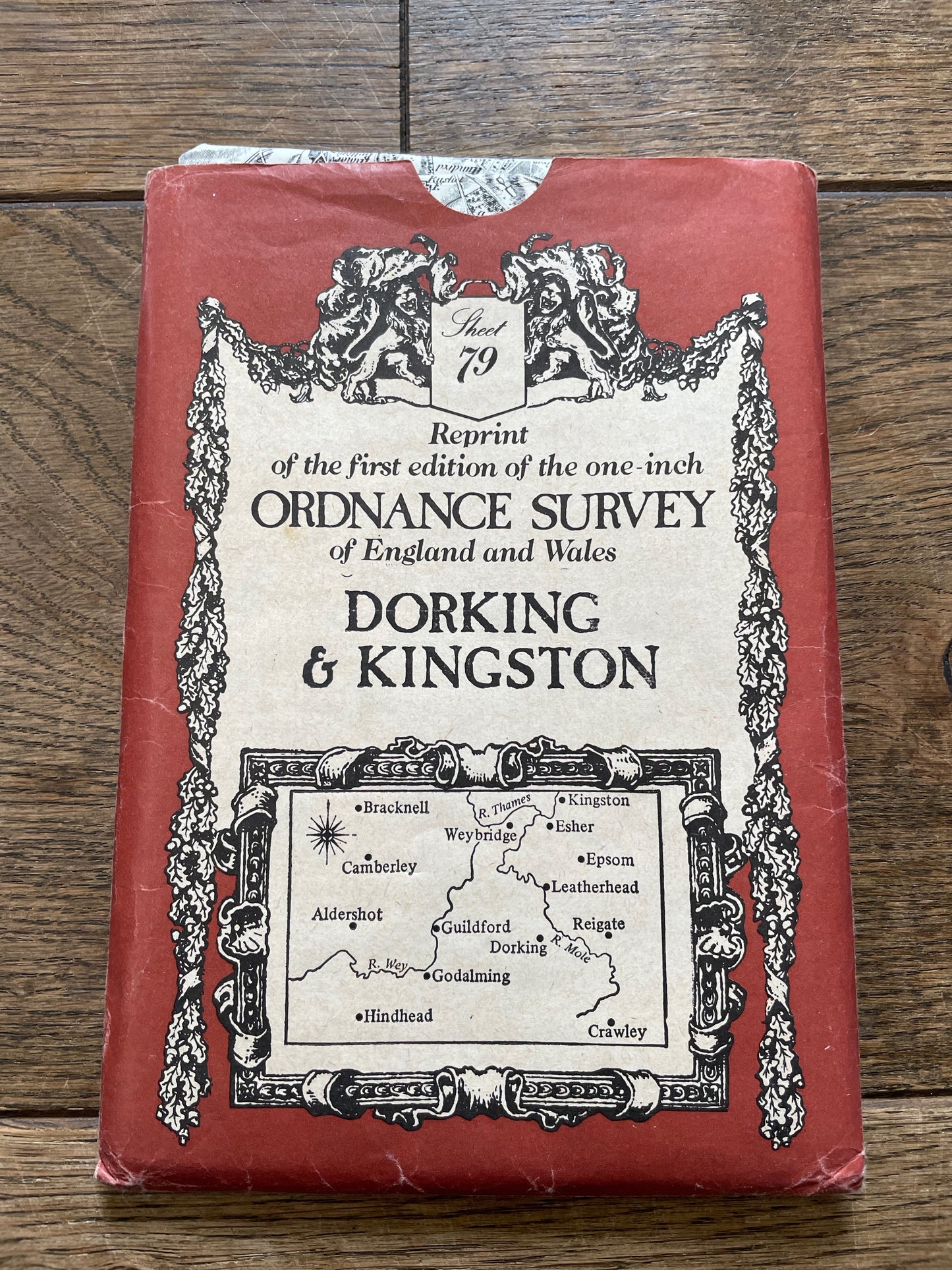 Reprint of 1st Edition Ordnance Survey of Dorking & Kingston