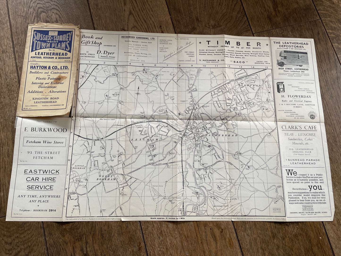 Sussex & Surrey Indexed Town Plans : No. 12 Leatherhead